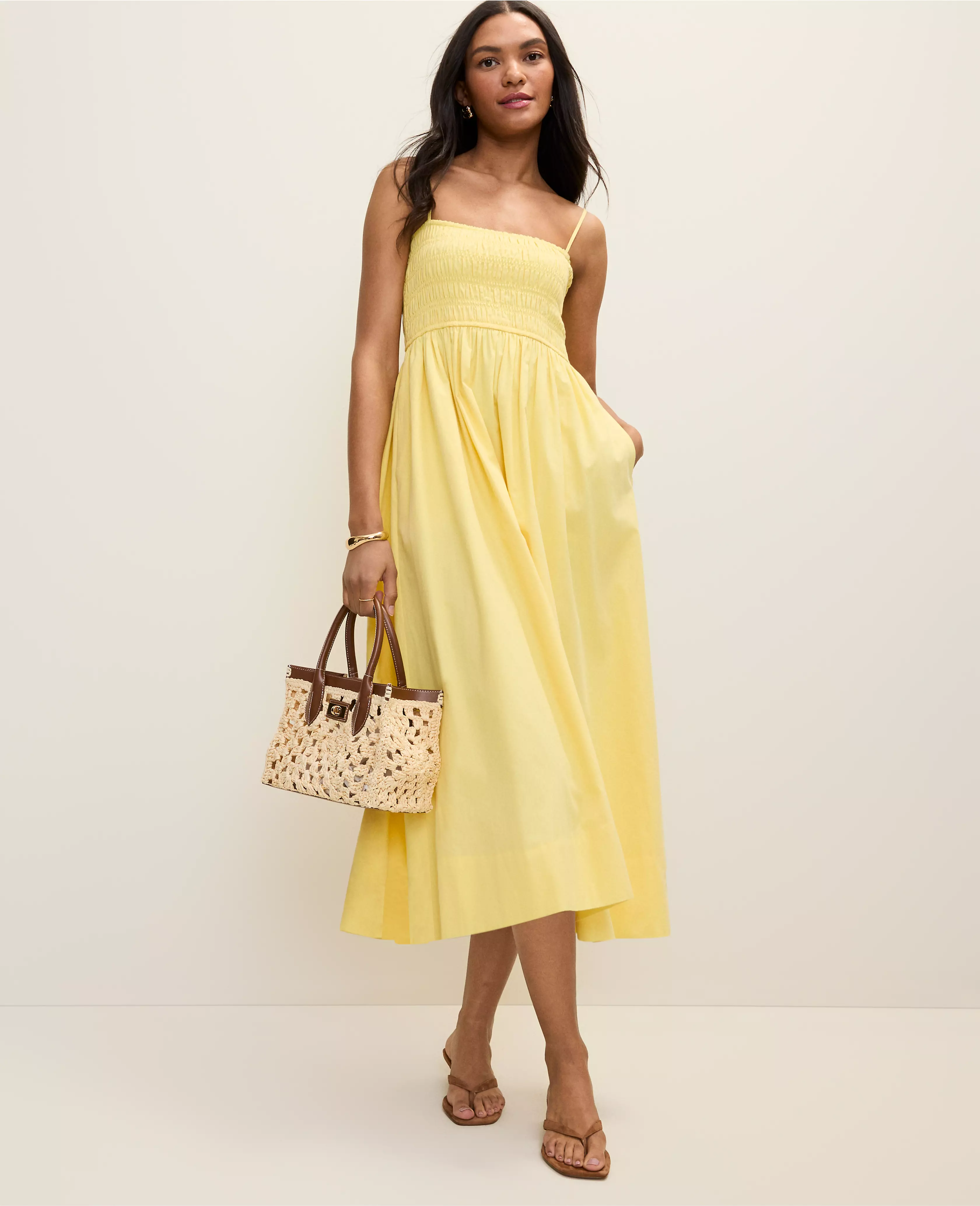 Weekend Smocked Midi Dress