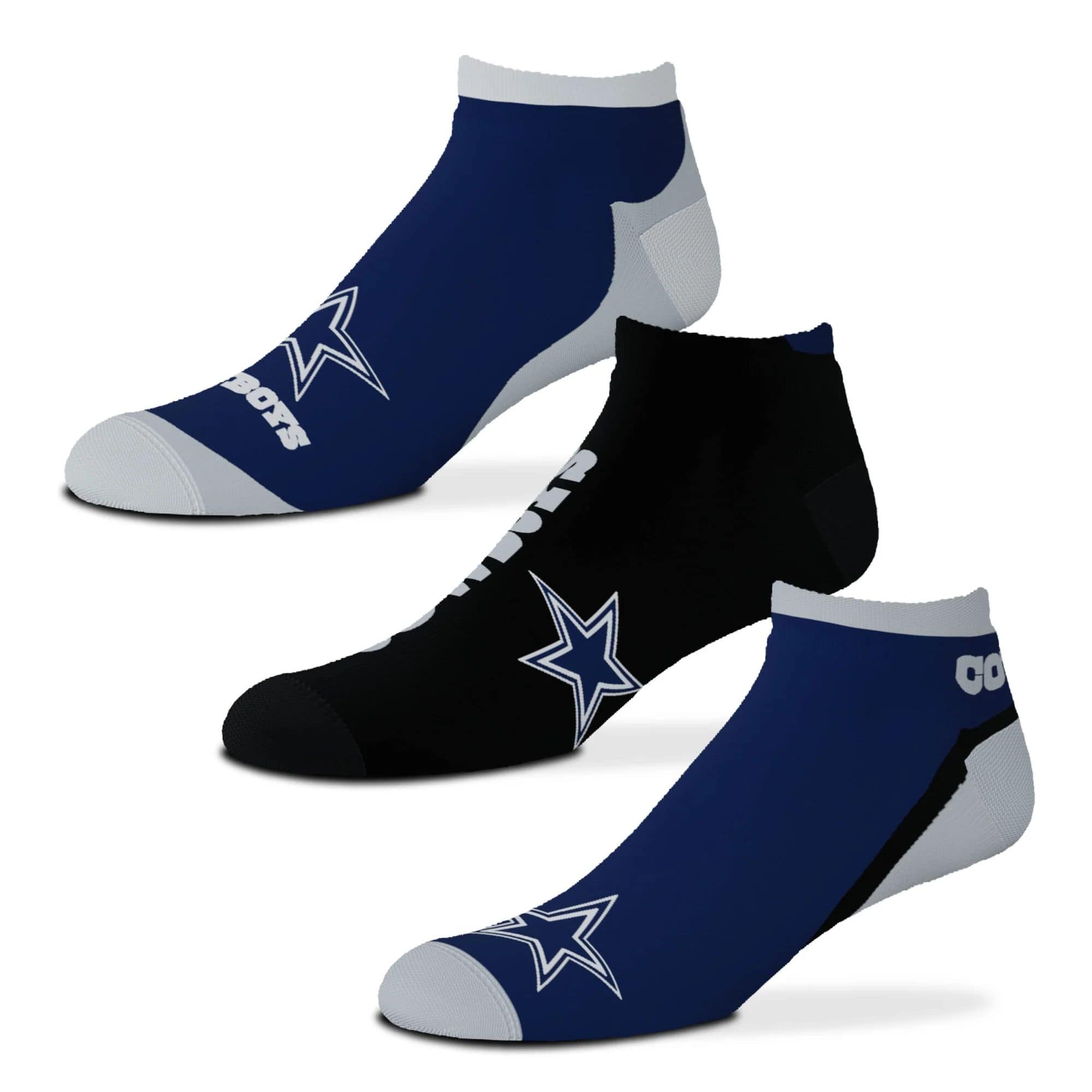 Dallas Cowboys No Show NFL Socks 3-Pack