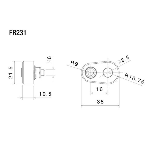 Rizoma Turn Signal Mount - Front or Rear - BlackRef: rz0121 / fr231b
