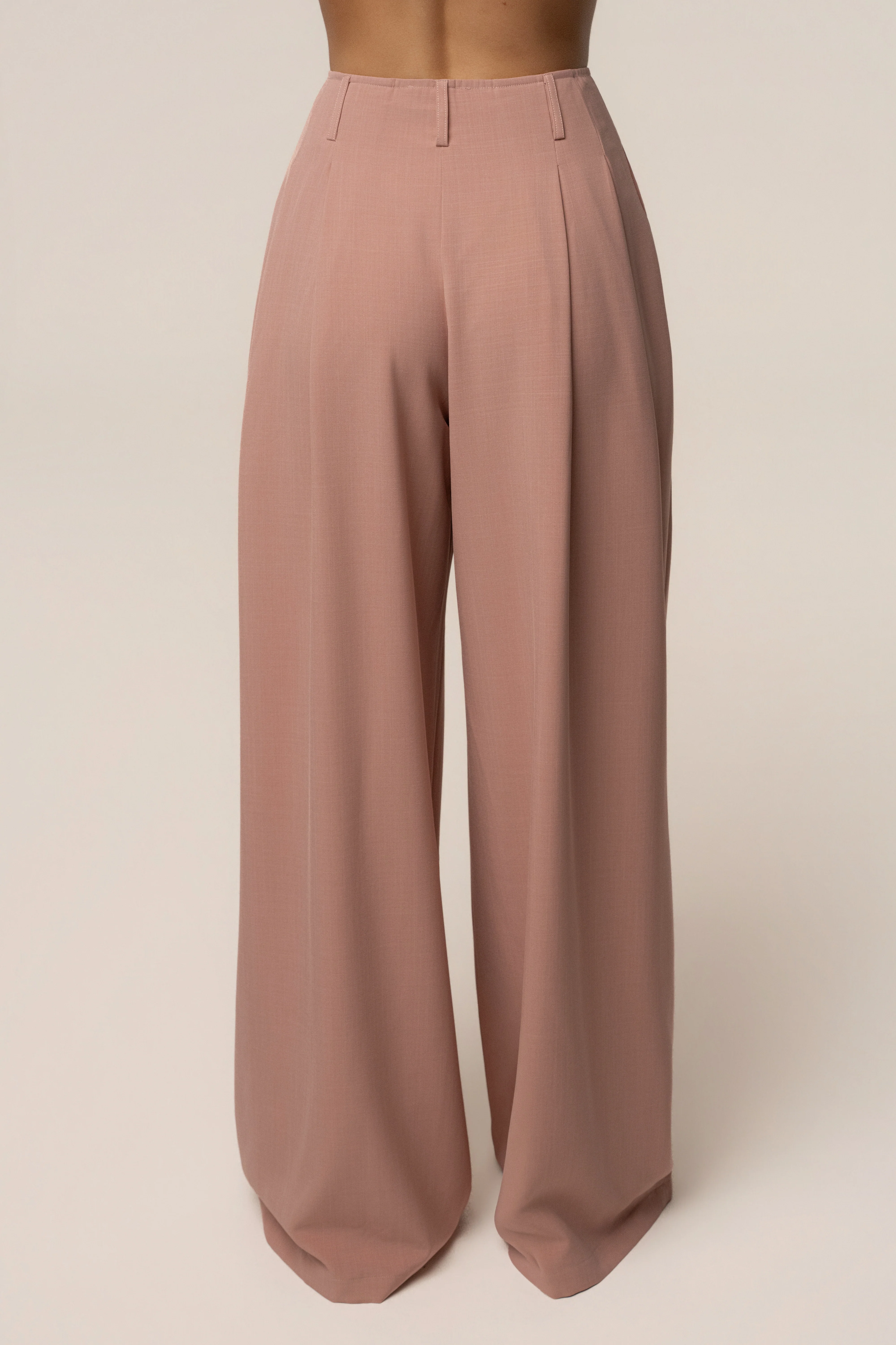 Mauve Estate Pleated Trouser