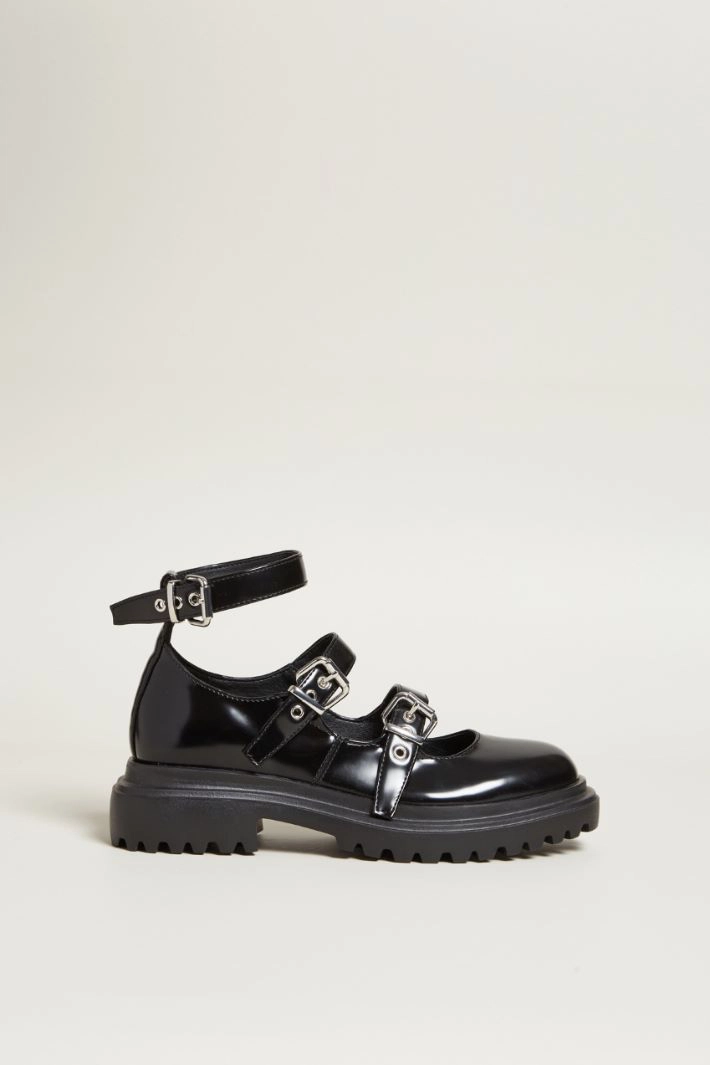 Combat ballet shoes - BLACK