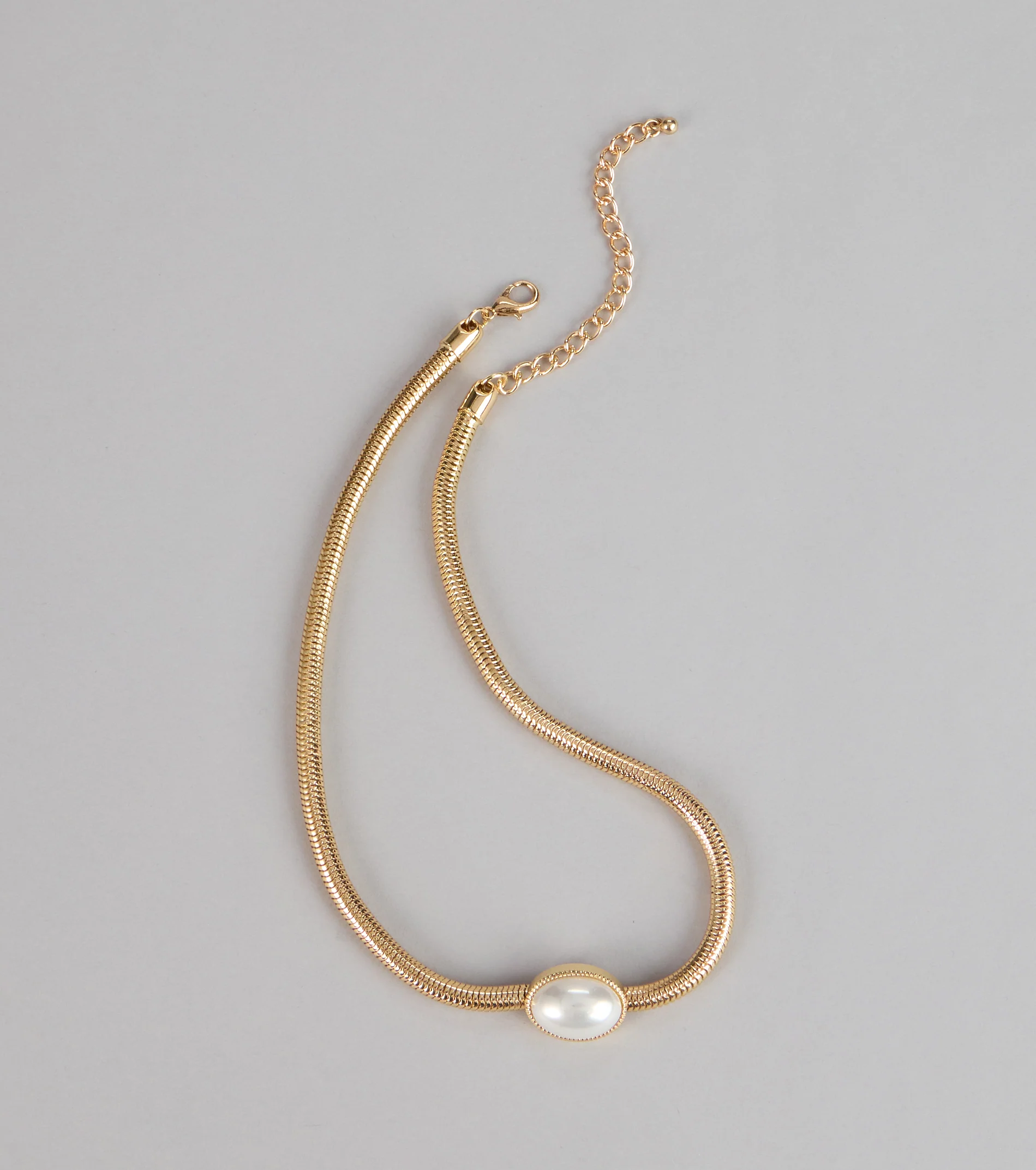 Modern Muse Coil Pearl Collar Necklace