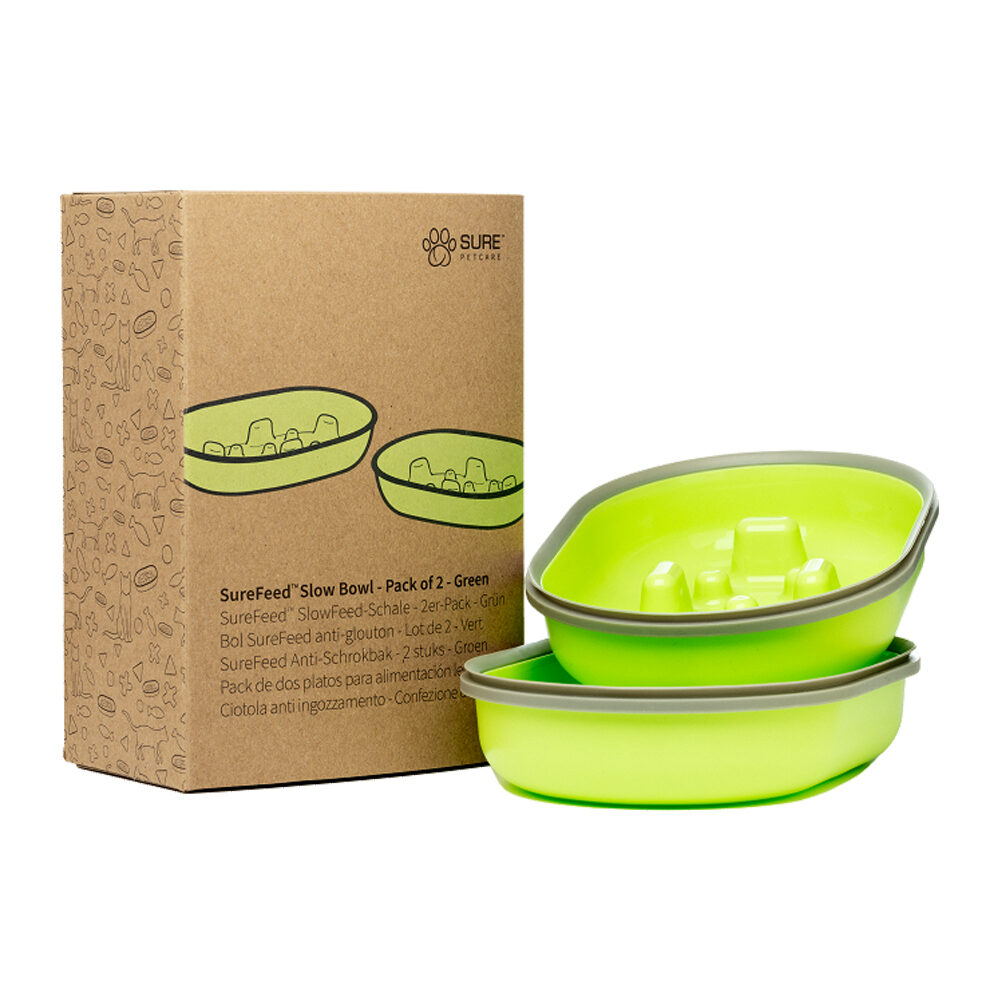 SureFeed Slow Feeder Bowl - Grey - 2 pieces
