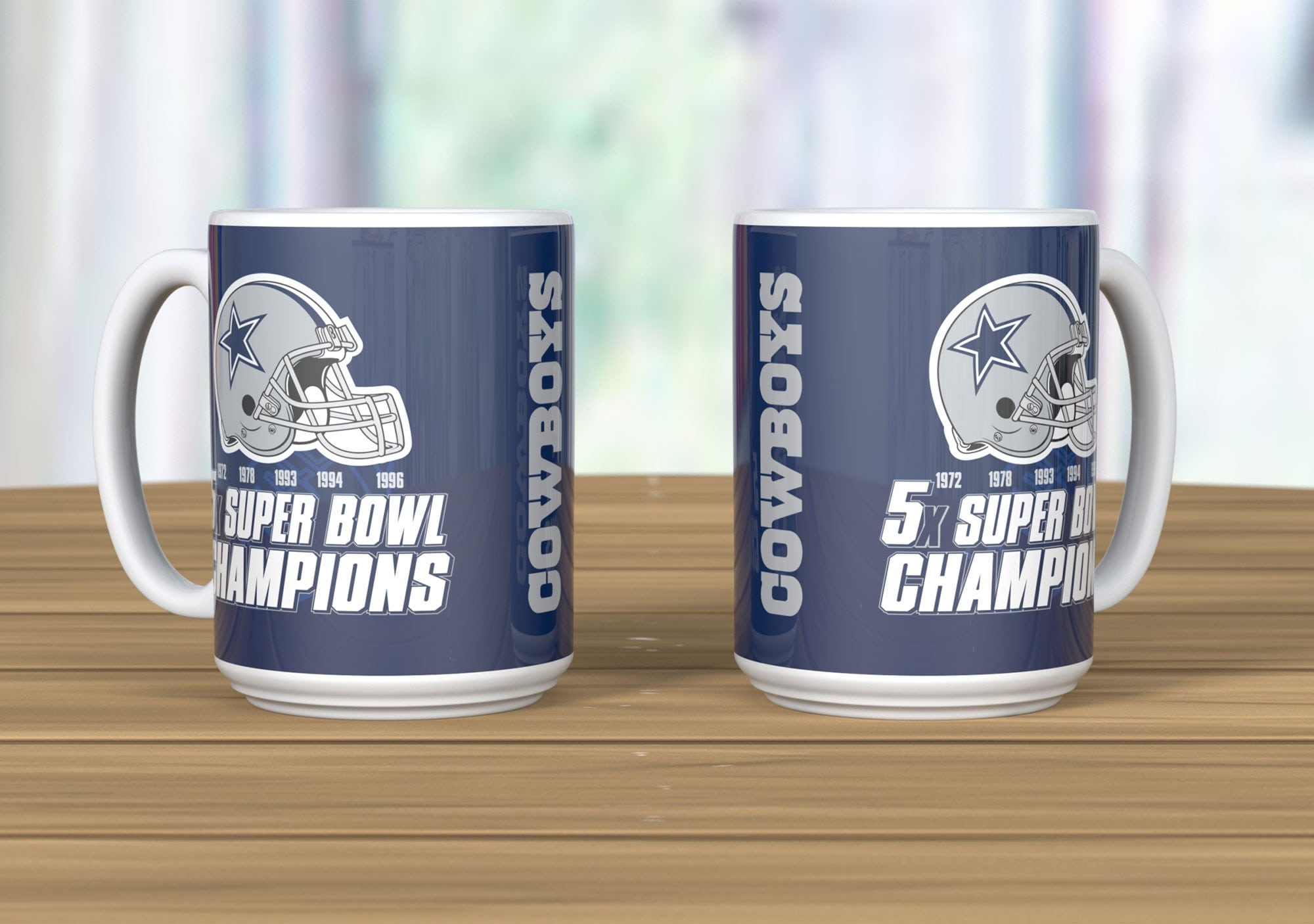 Dallas Cowboys 5x Super Bowl Champions Jumbo NFL Mug (440 ml)