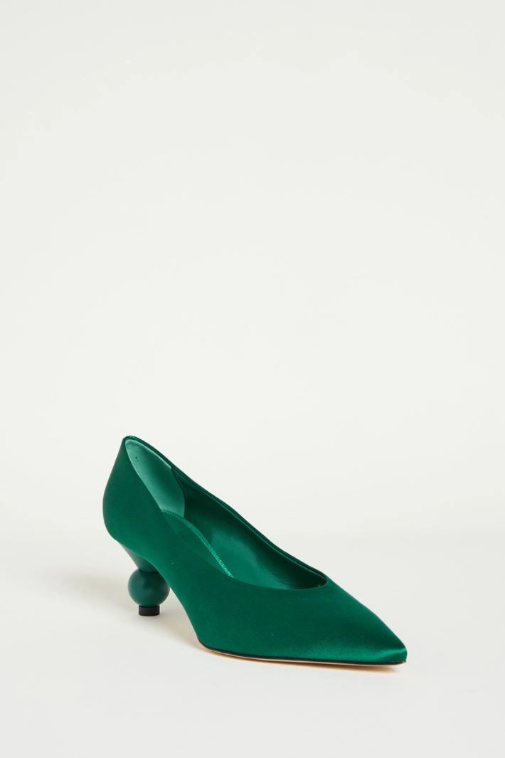 Satin pumps - GREEN