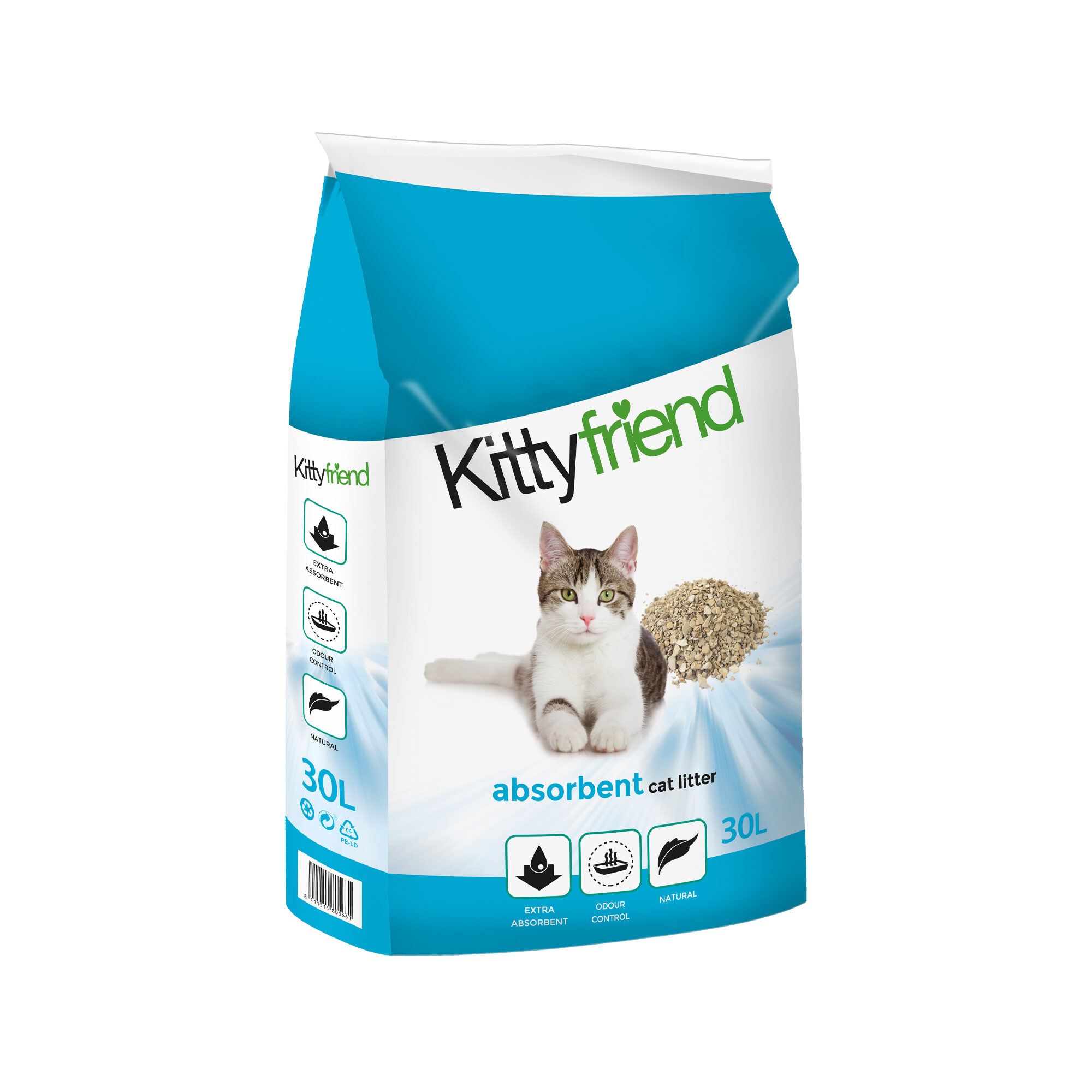 Kitty Friend - Absorbent Cat Litter - 30 L