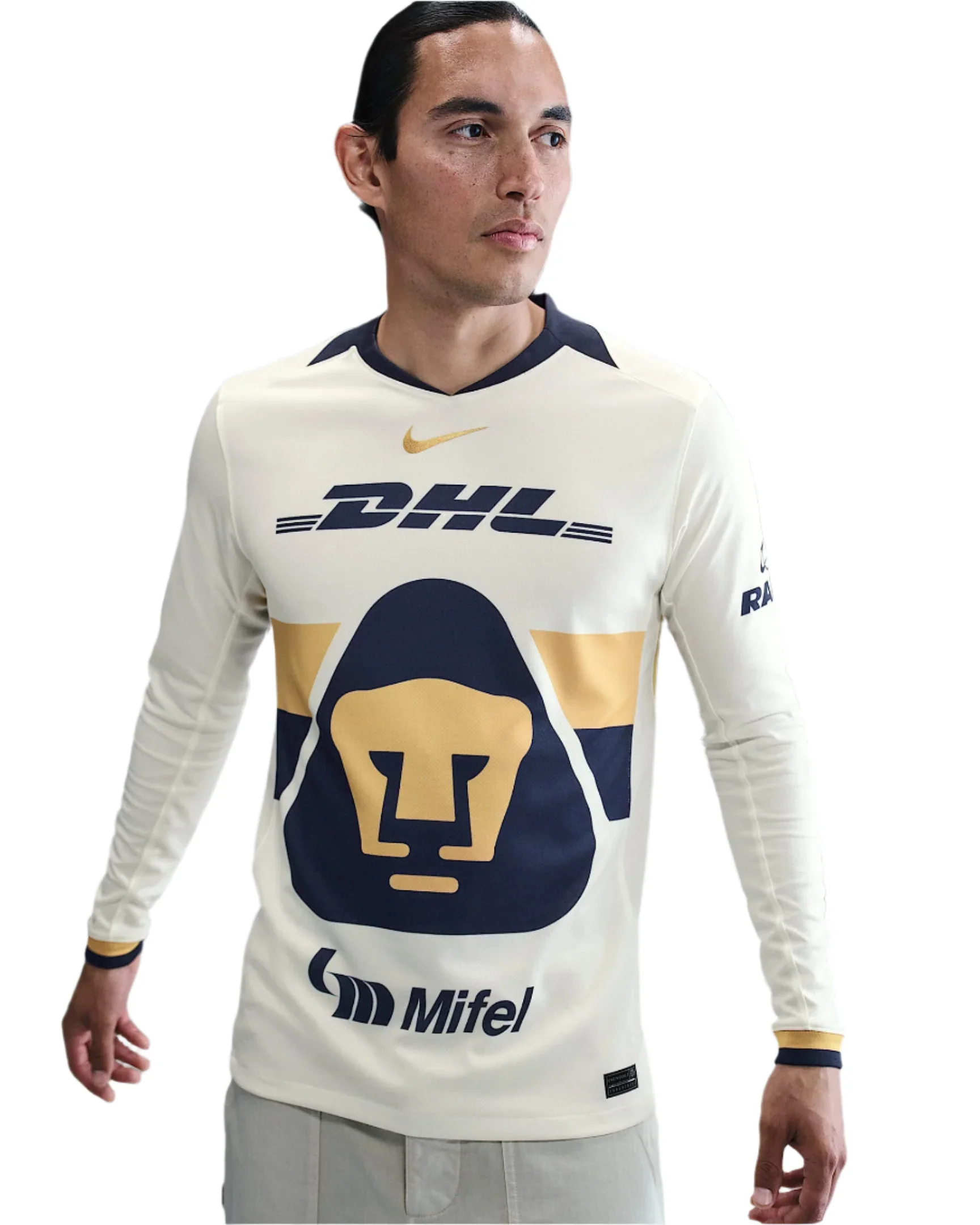 s UNAM 25/26 Long Sleeve Home Jersey (Sail/Club Gold)