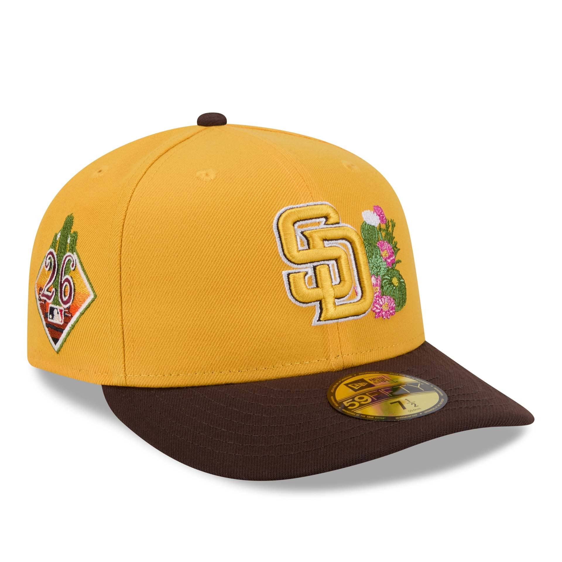 San Diego Padres 2026 MLB Authentic Spring Training 59FIFTY Pre-Curved Cap Yellow