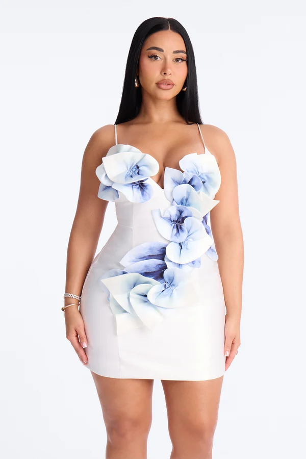 Zoey Floral Satin Mini Dress