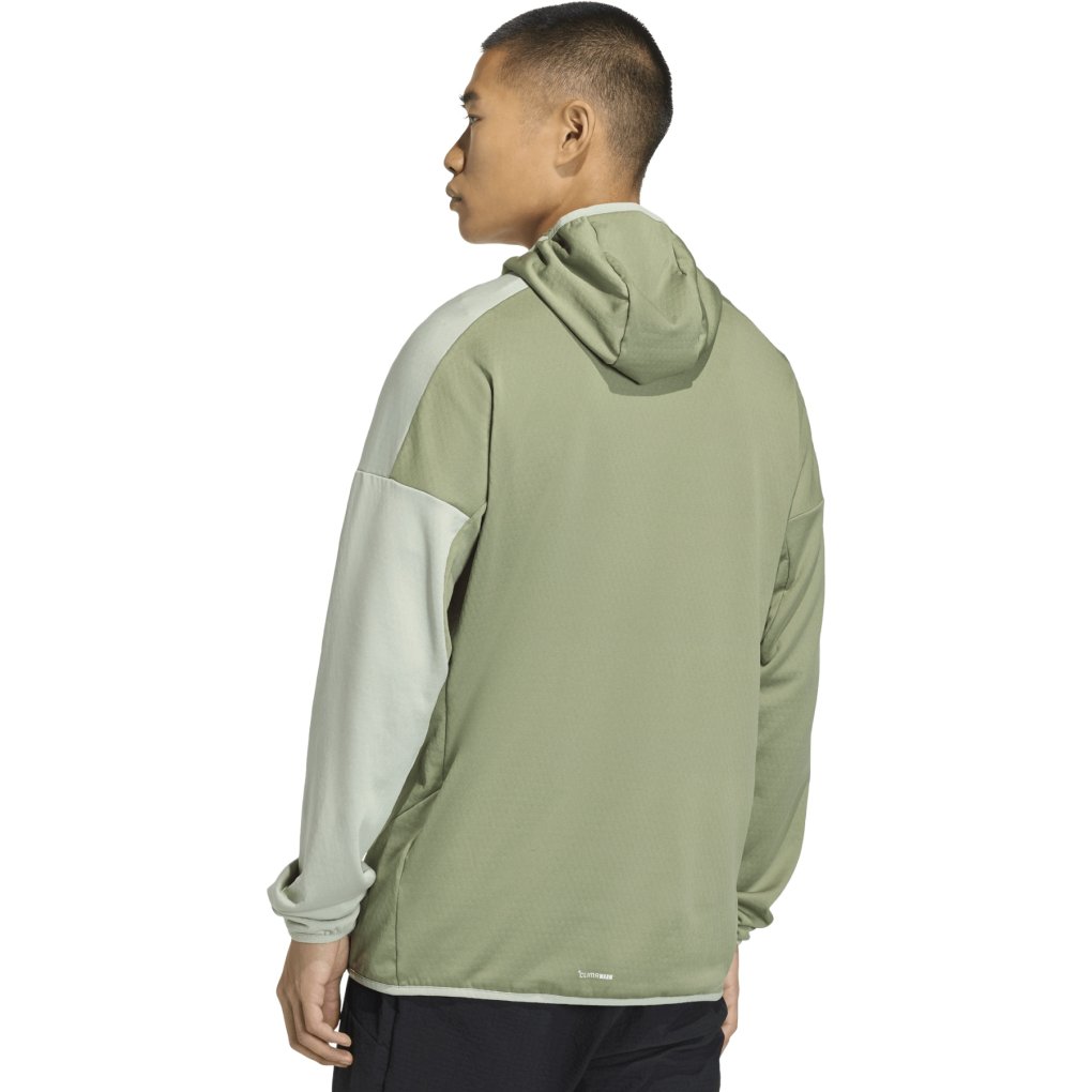 adidas TERREX Xperior CLIMAWARM Light Hooded Fleece Jacket Men - tencel green/halo green KA6916