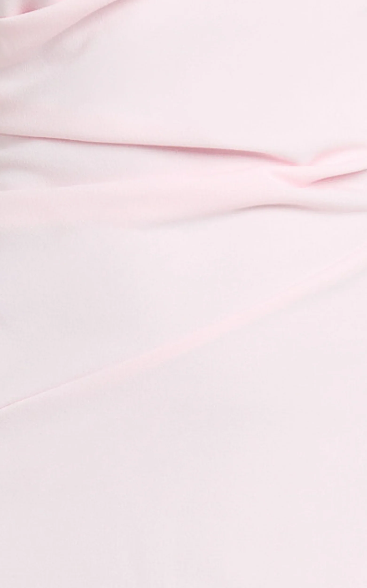 Visenta Midi Dress - Asymmetrical Sleeve Dress in Pink