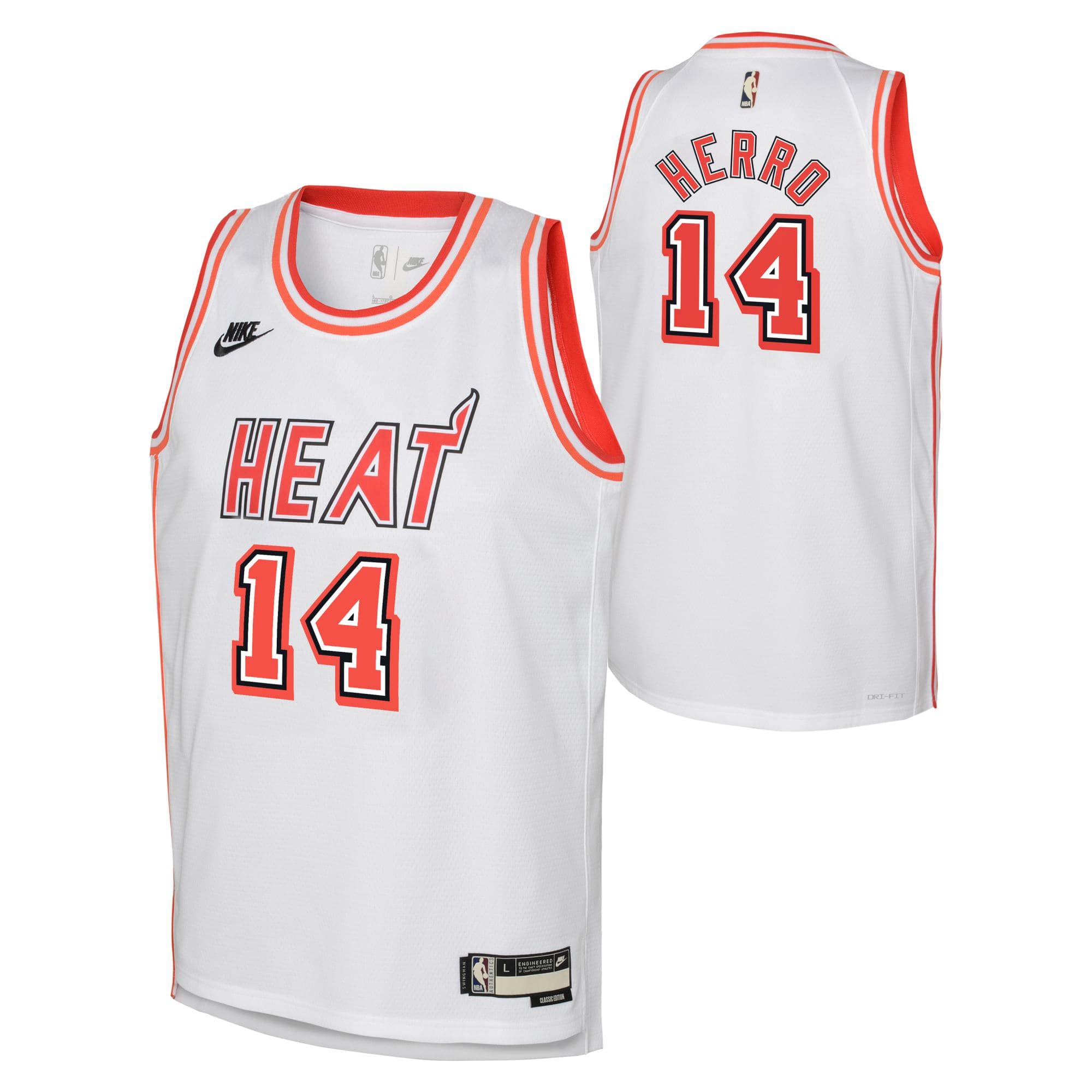 Tyler Herro #14 Miami Heat Hardwood Classics Nike Swingman NBA Jersey (YOUTH)