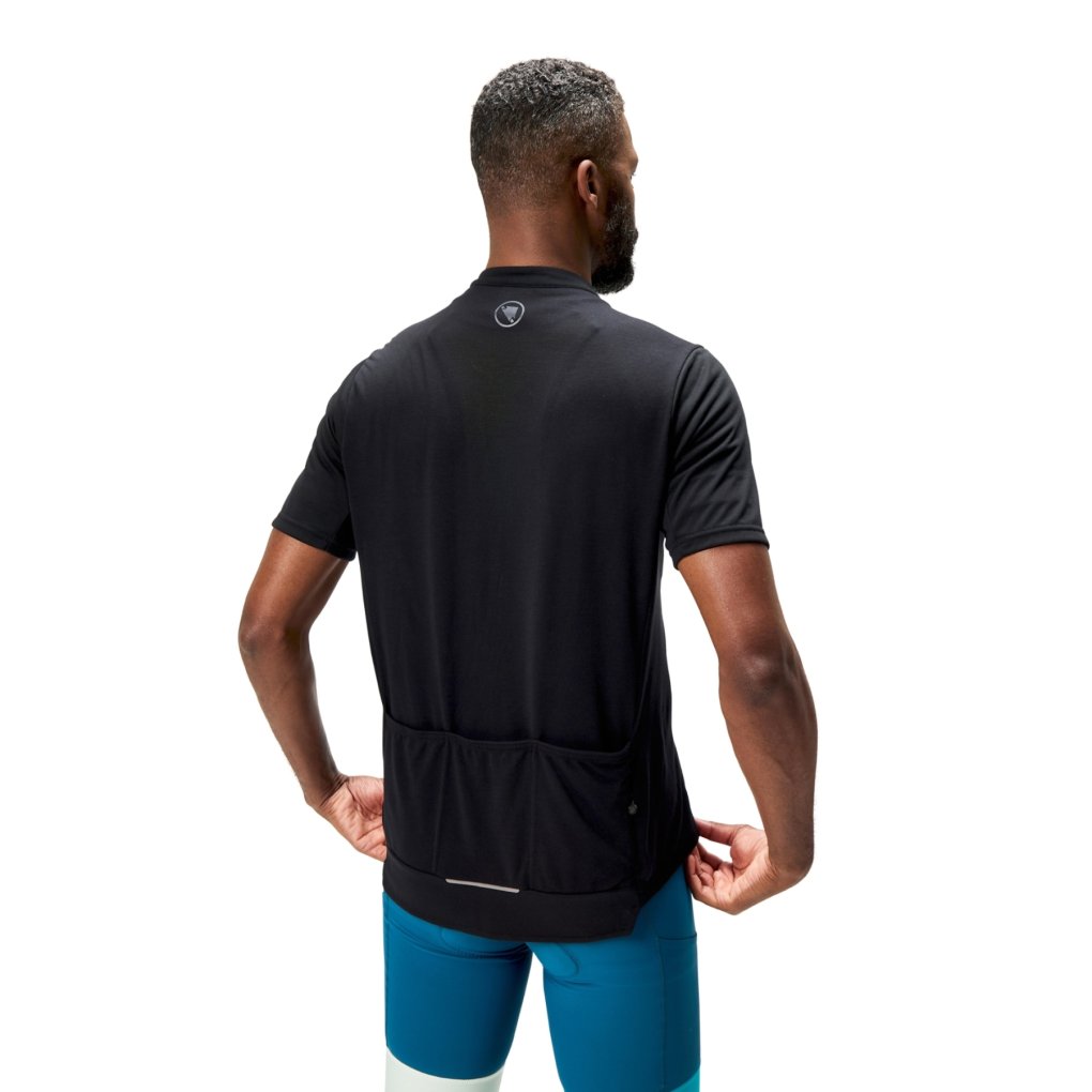 Endura Loop Short Sleeve Zipped Jersey Men - black