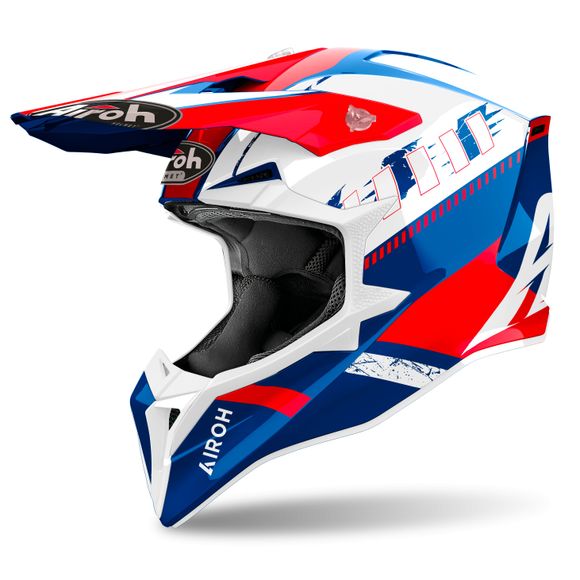 Casque cross Airoh WRAAAP - FEEL 2024 - Bleu / RougeRef : AR1382