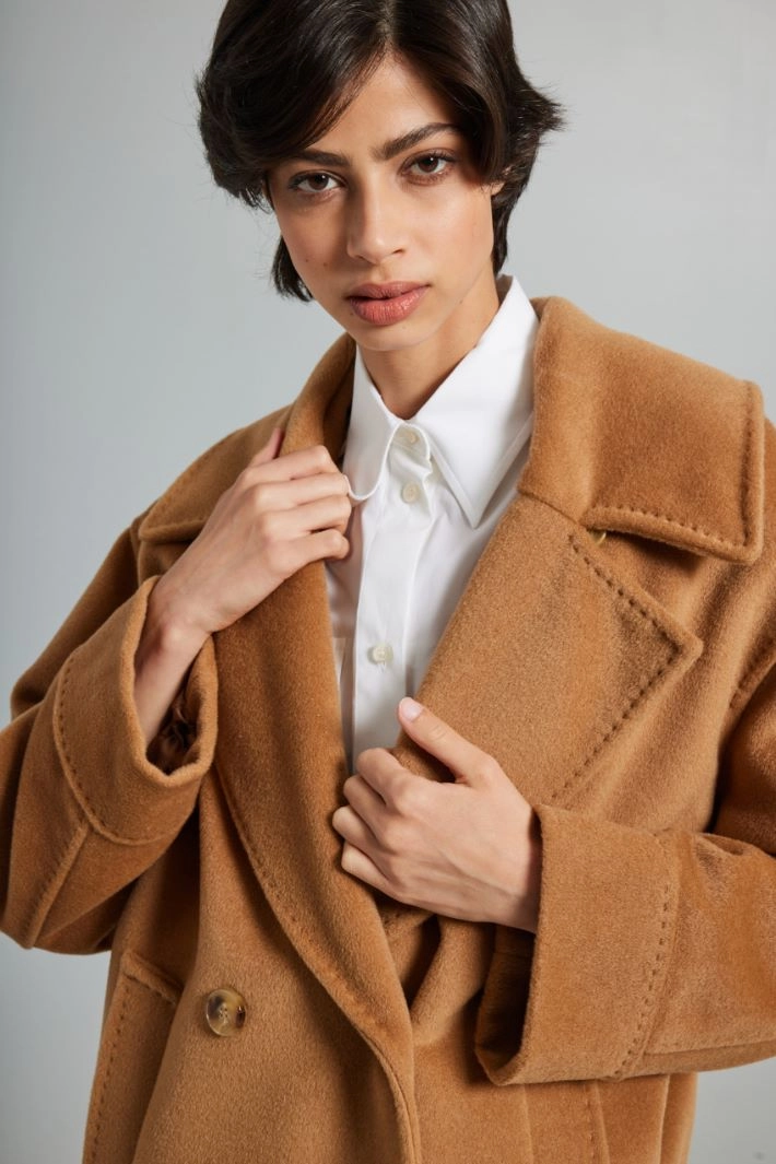 Beaver pea coat - CAMEL