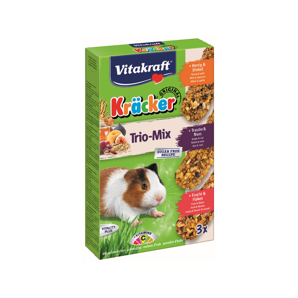 Vitakraft Guinea Cracker Trio-Mix Honey/Nut/Fruit - 3 pieces