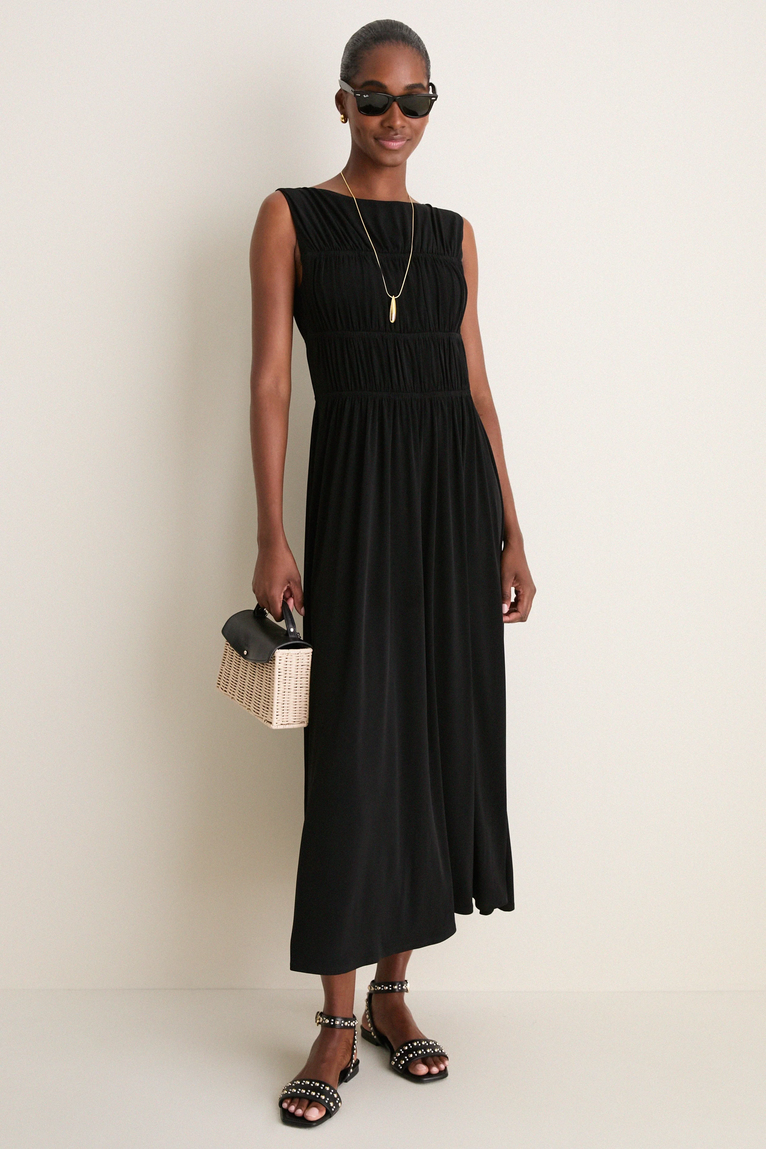 Black Leather Perry Sandals