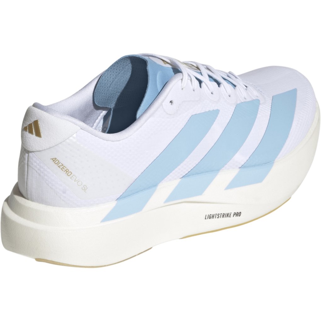 adidas Adizero EVO SL Woven Running Shoes Men - cloud white/clear blue/matte gold JQ4527