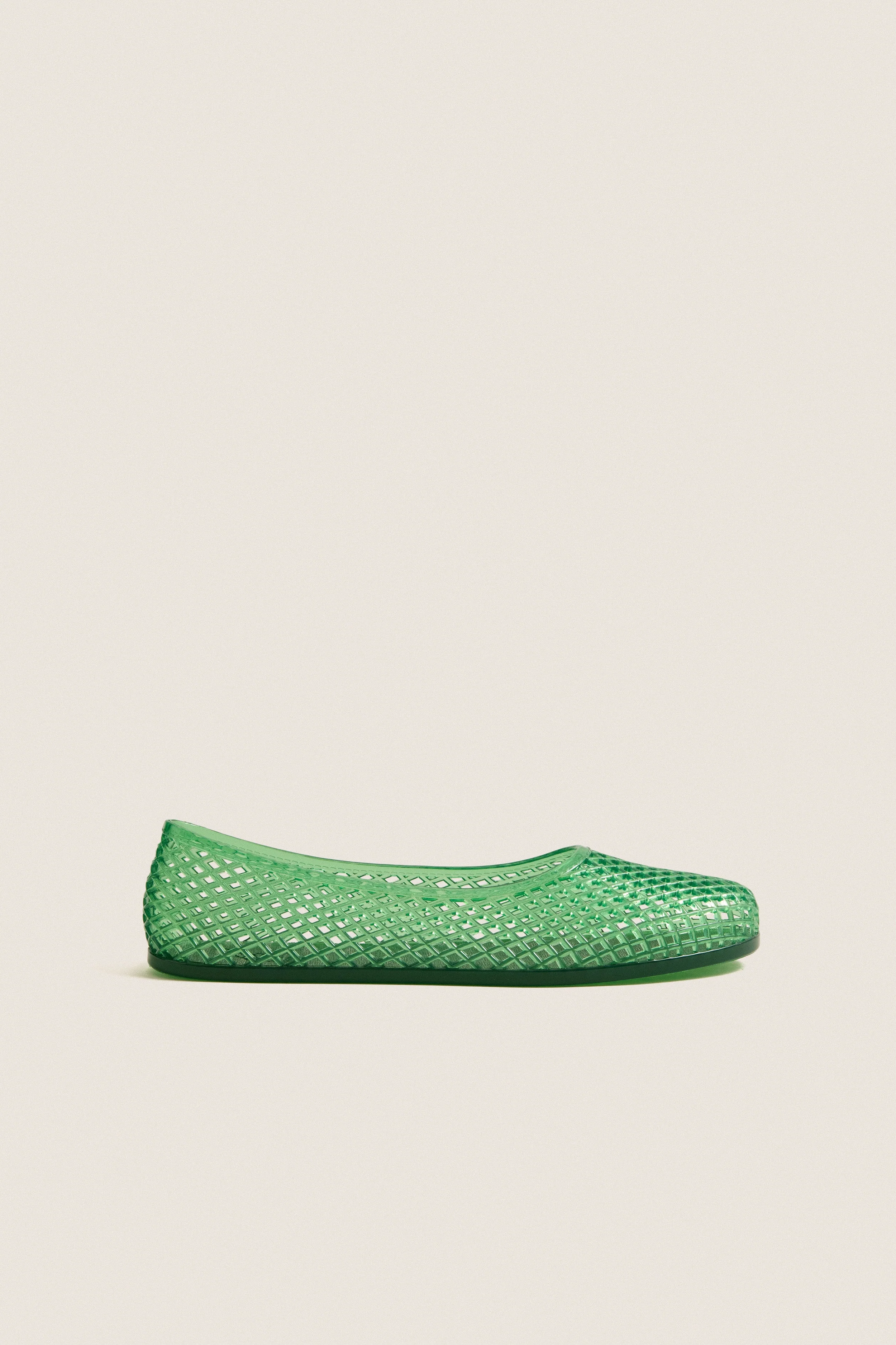 Green Iro Jelly Flats