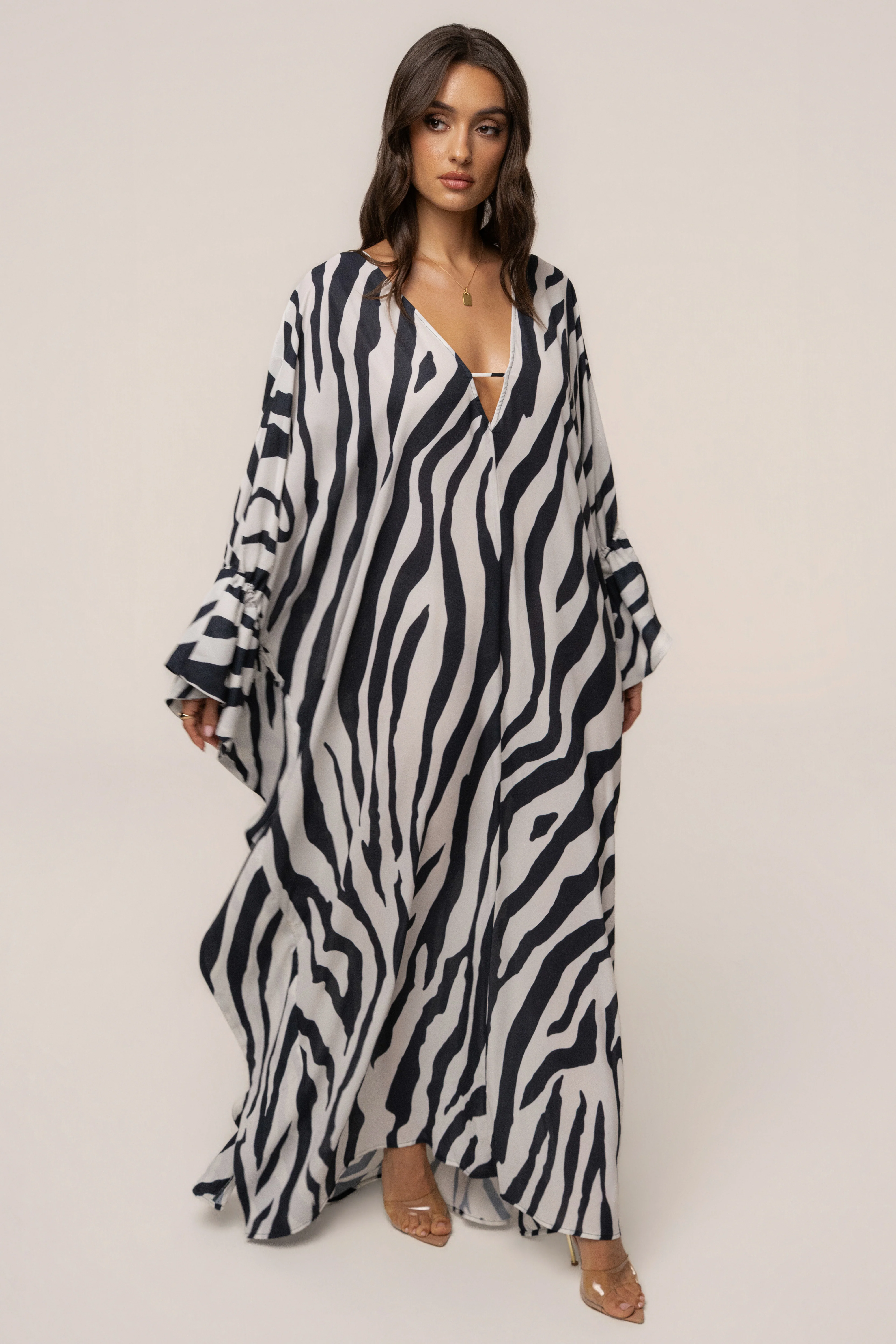 Navy Zebra Sienna Sheer Cover Up