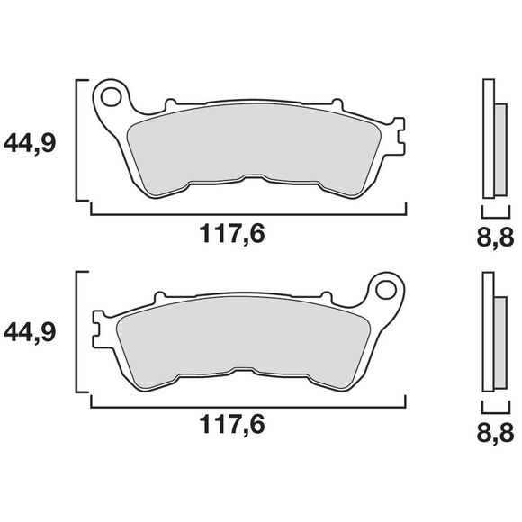 Brembo LA Sinter Metal Sintered Front Brake PadsRef: 07HO57LA