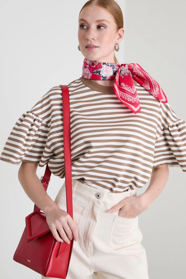 Silk twill scarf - FUCHSIA