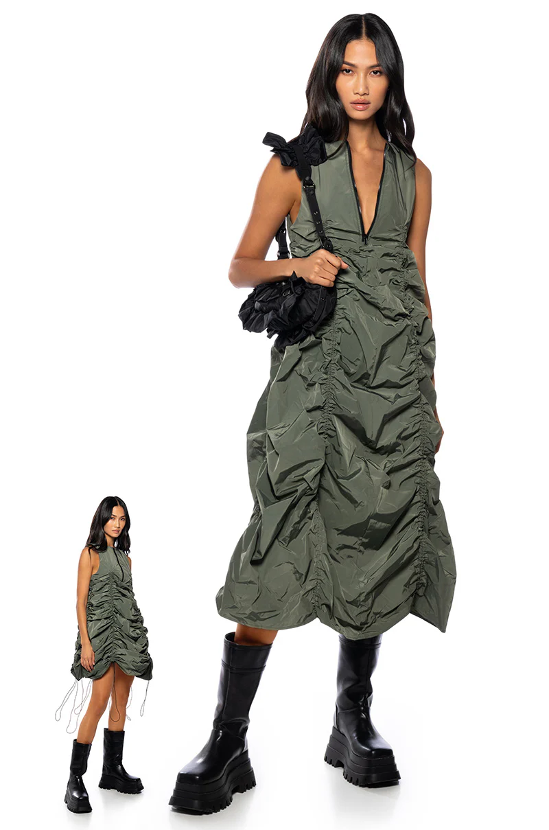 Chloe Drawstring Mini Dress