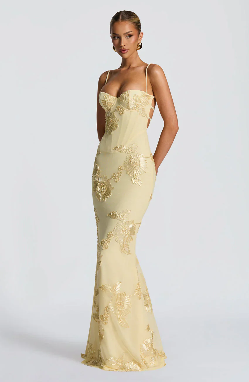 Nefertiti Maxi Dress - Lemon