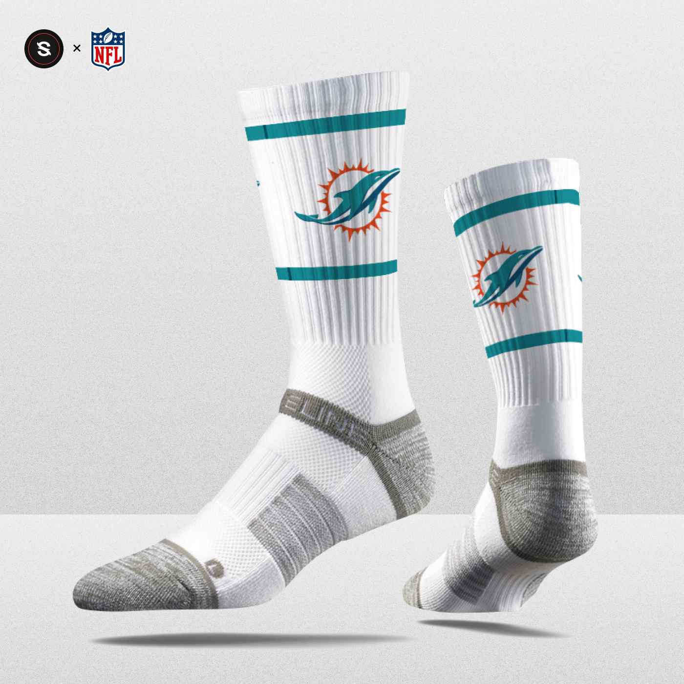Miami Dolphins Strideline Premium NFL Crew Socks