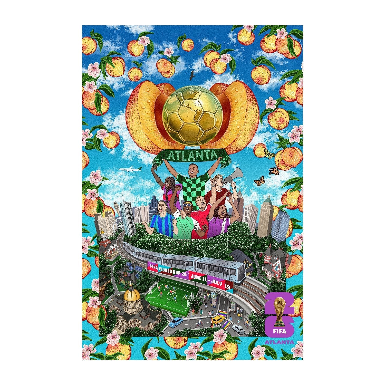 2026 Soccer Fan Collection Atlanta Host City Poster