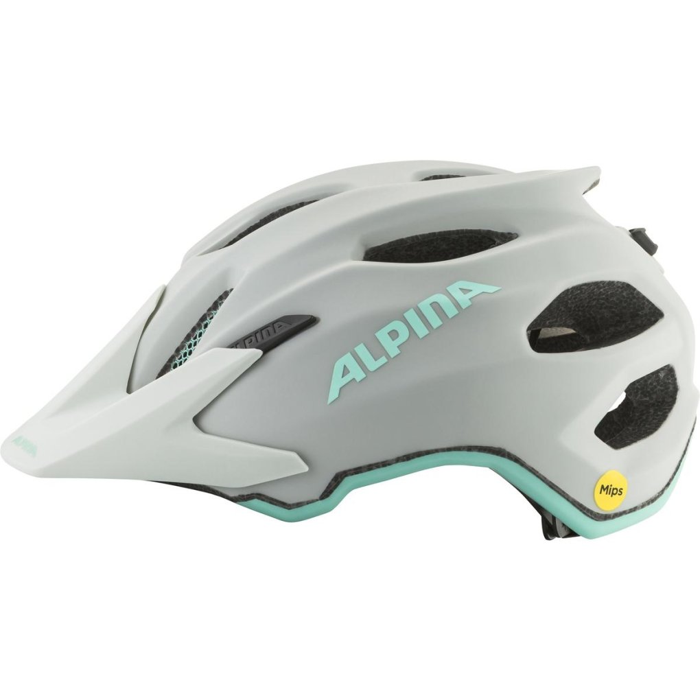 Alpina Apax JR MIPS Kids Helmet - smoke-grey turquoise matt