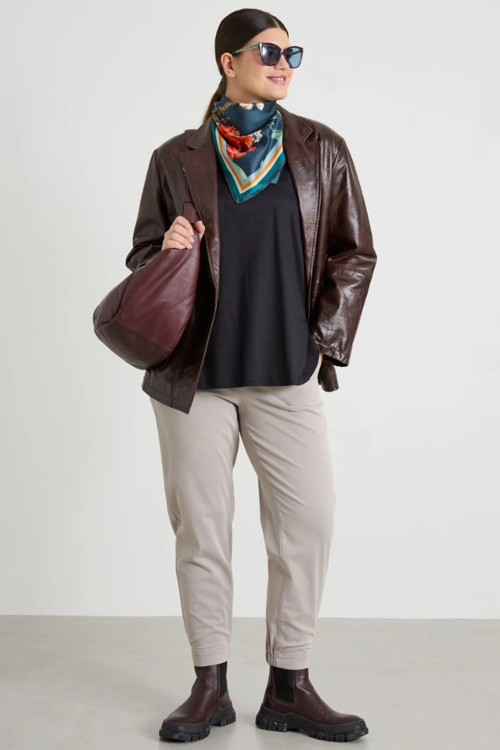 Silk twill scarf - GREEN