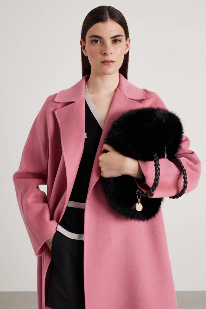 Bag in soft and warm fabric - BLACK