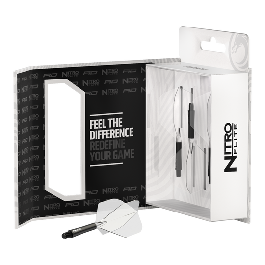 Red Dragon Nitroflite - Black Shaft Clear No2 Flights