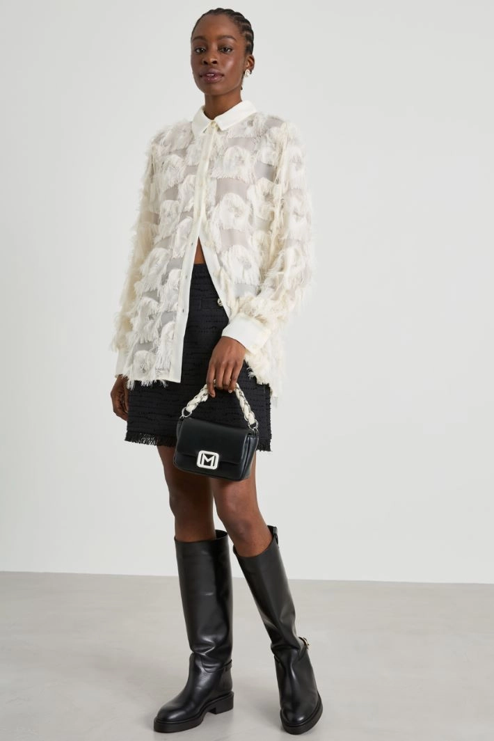 Basketweave skirt - BLACK