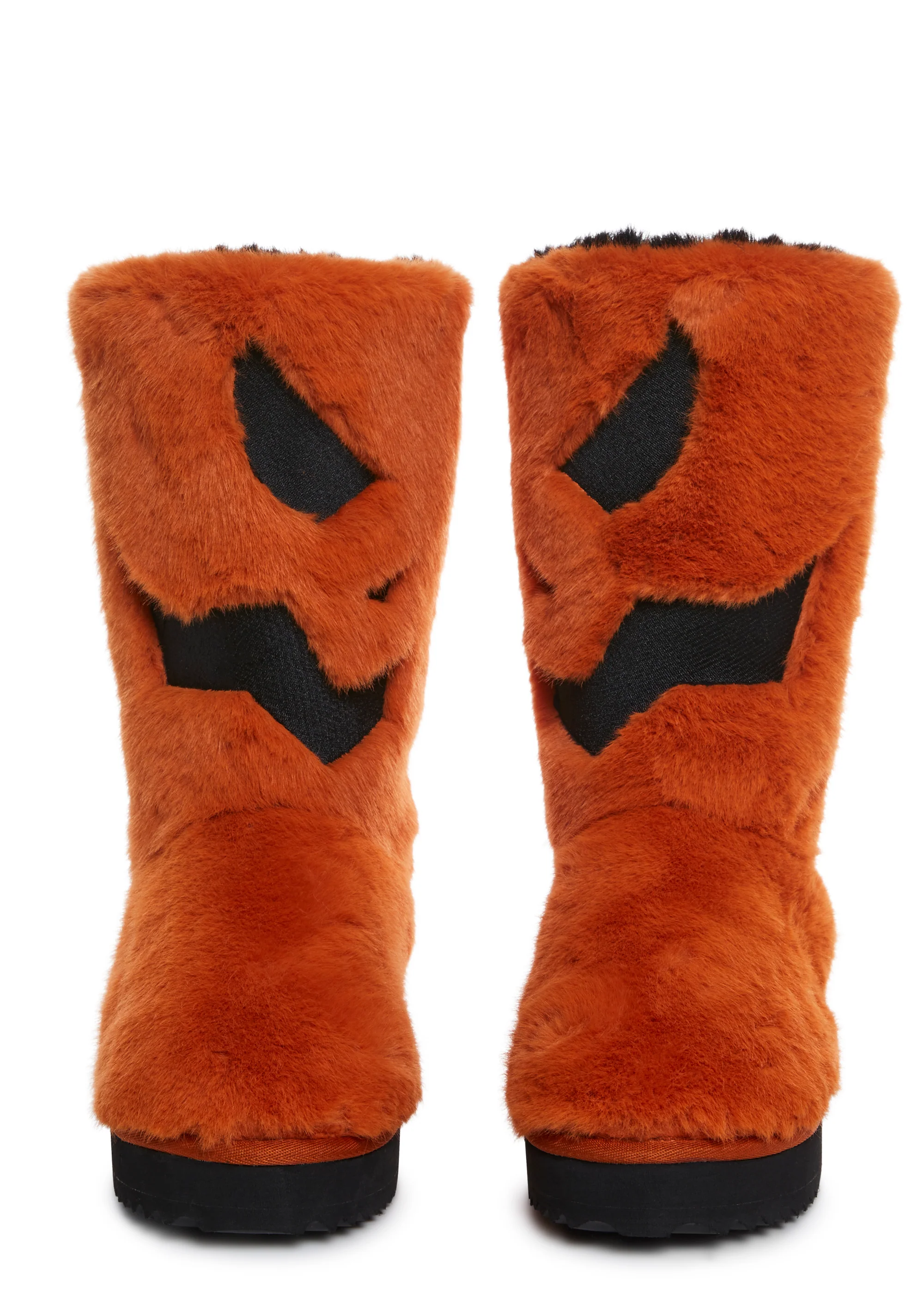 Plush Pumpkin Slipper Boots