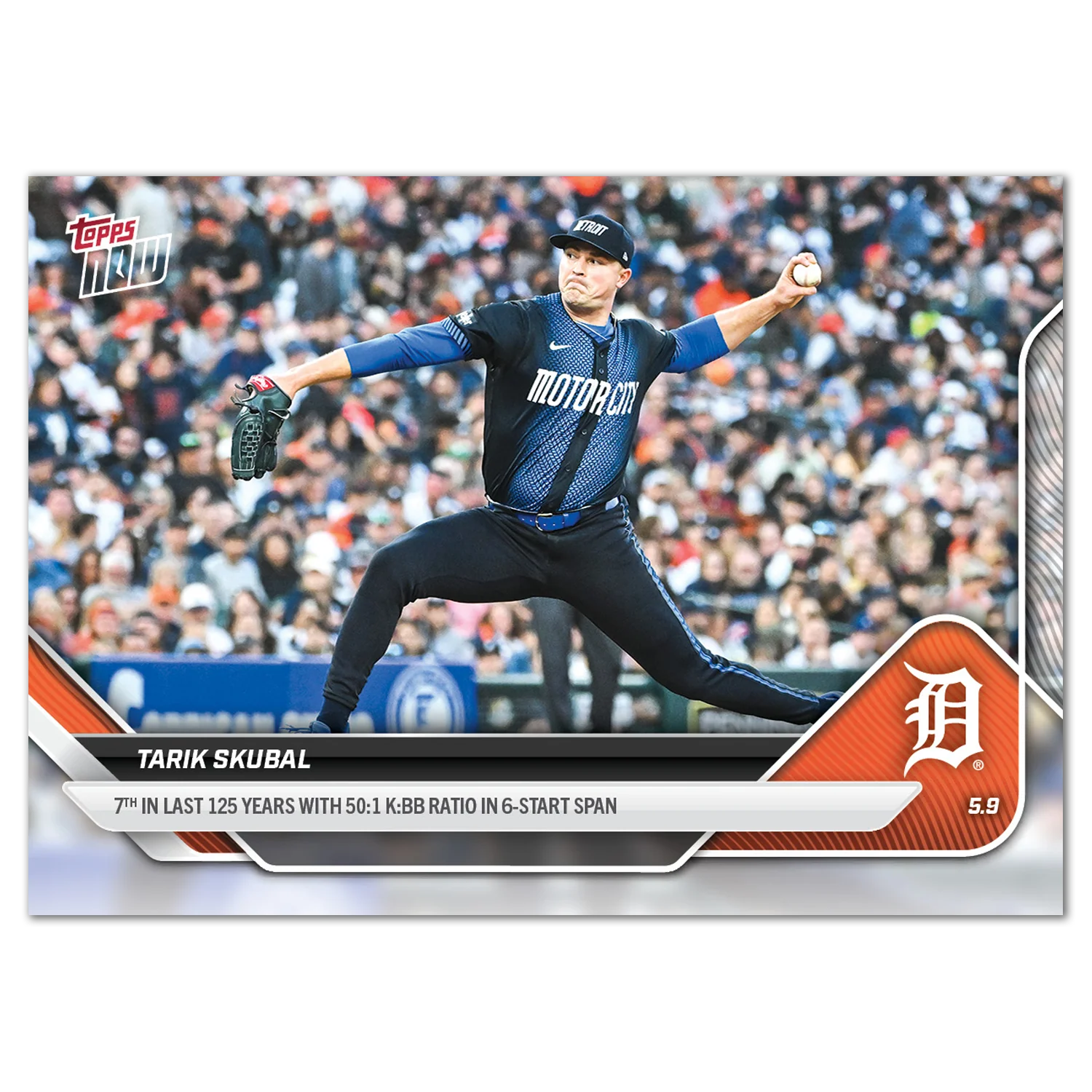 Tarik Skubal - 2025 MLB Topps NOW® - Card 158