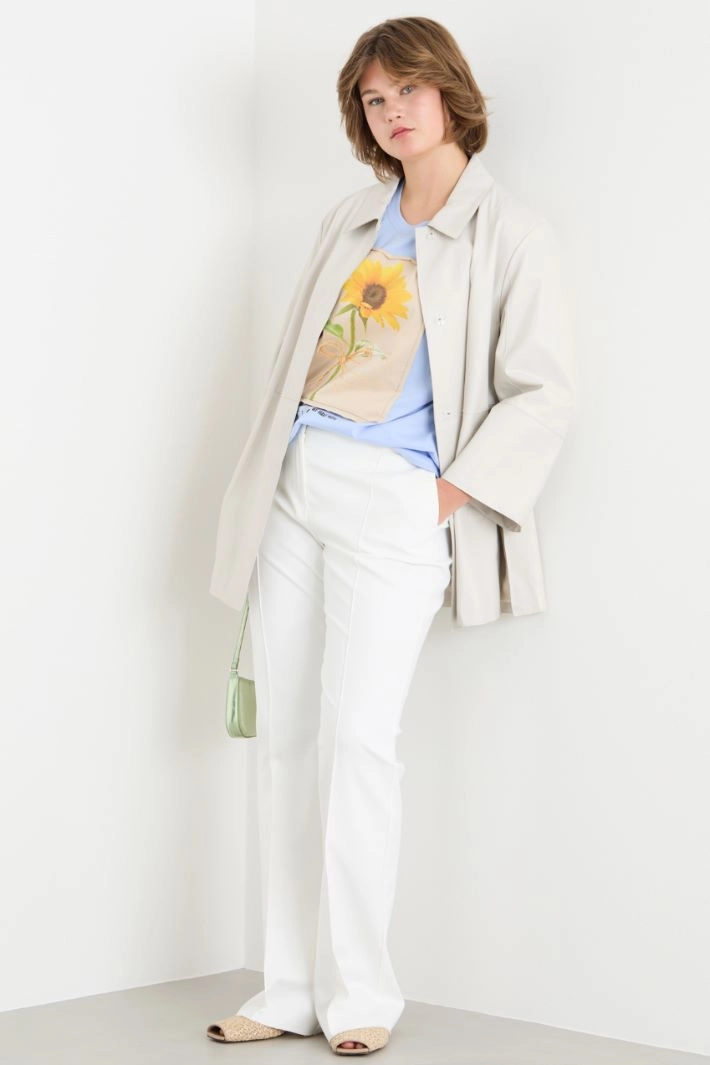 Wide-sleeved jacket - WHITE