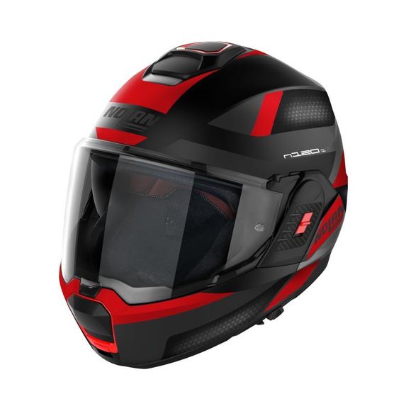 Nolan N120-1 modular helmet - SUBWAY N-COM - Black / RedRef: NL1556-C44758
