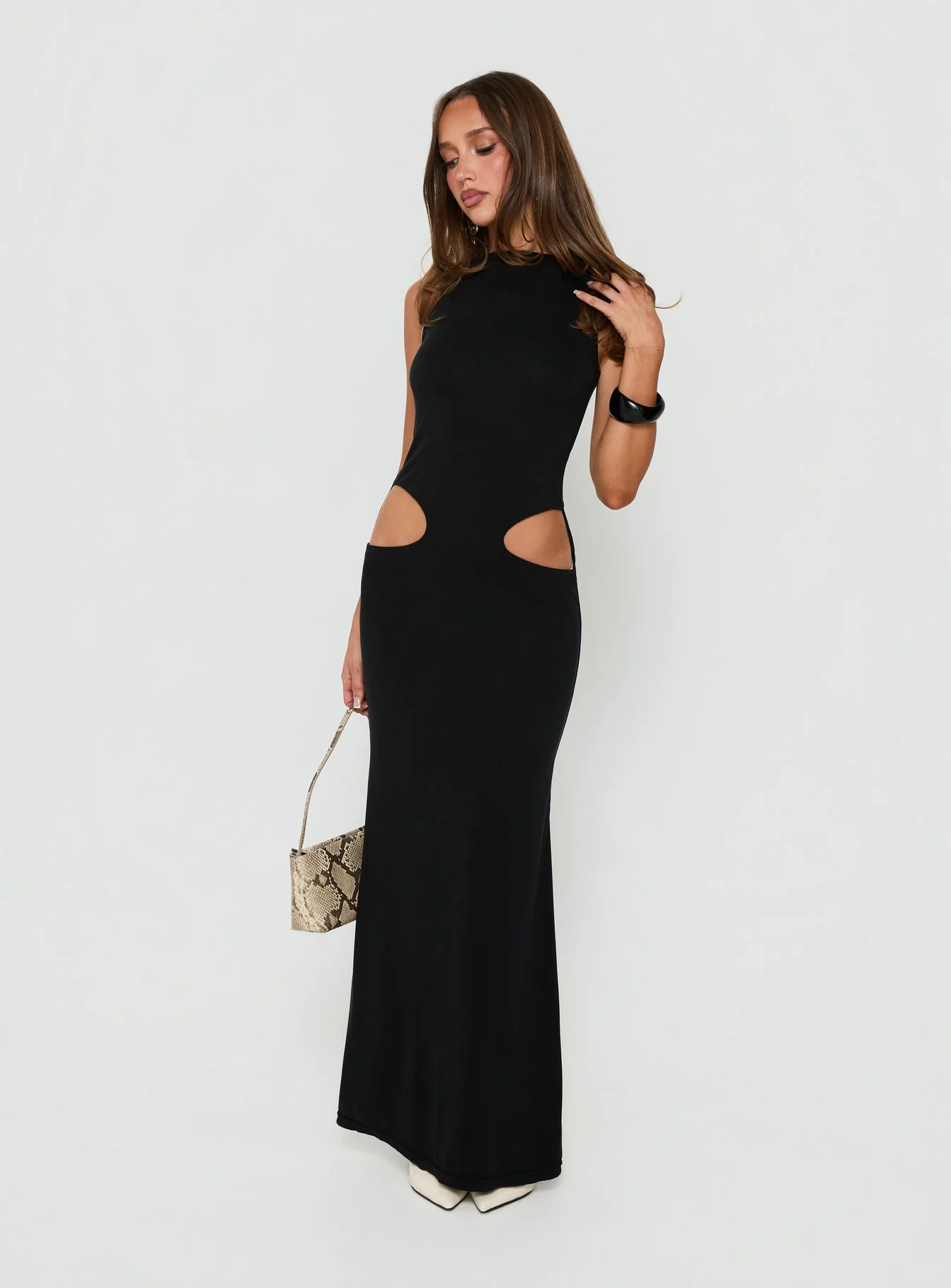 Camilah Cut Out Maxi Dress Black