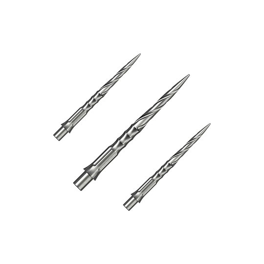 Caliburn System steel dart tips - Spiro - NoLip - silver