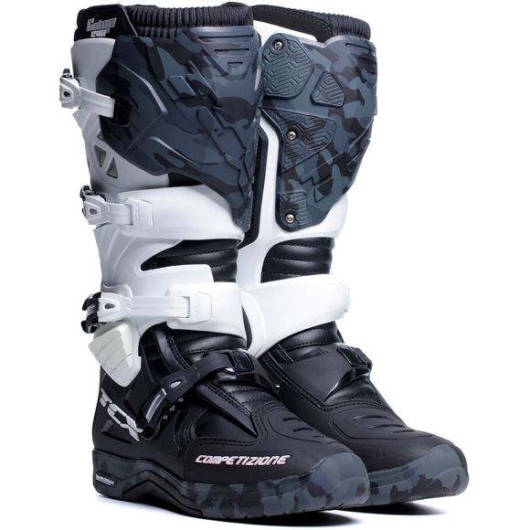 TCX Boots COMP EVO 2 cross boots - MICHELIN - BLACK WHITE GRAY 2024 - Black / GrayRef: OX0353