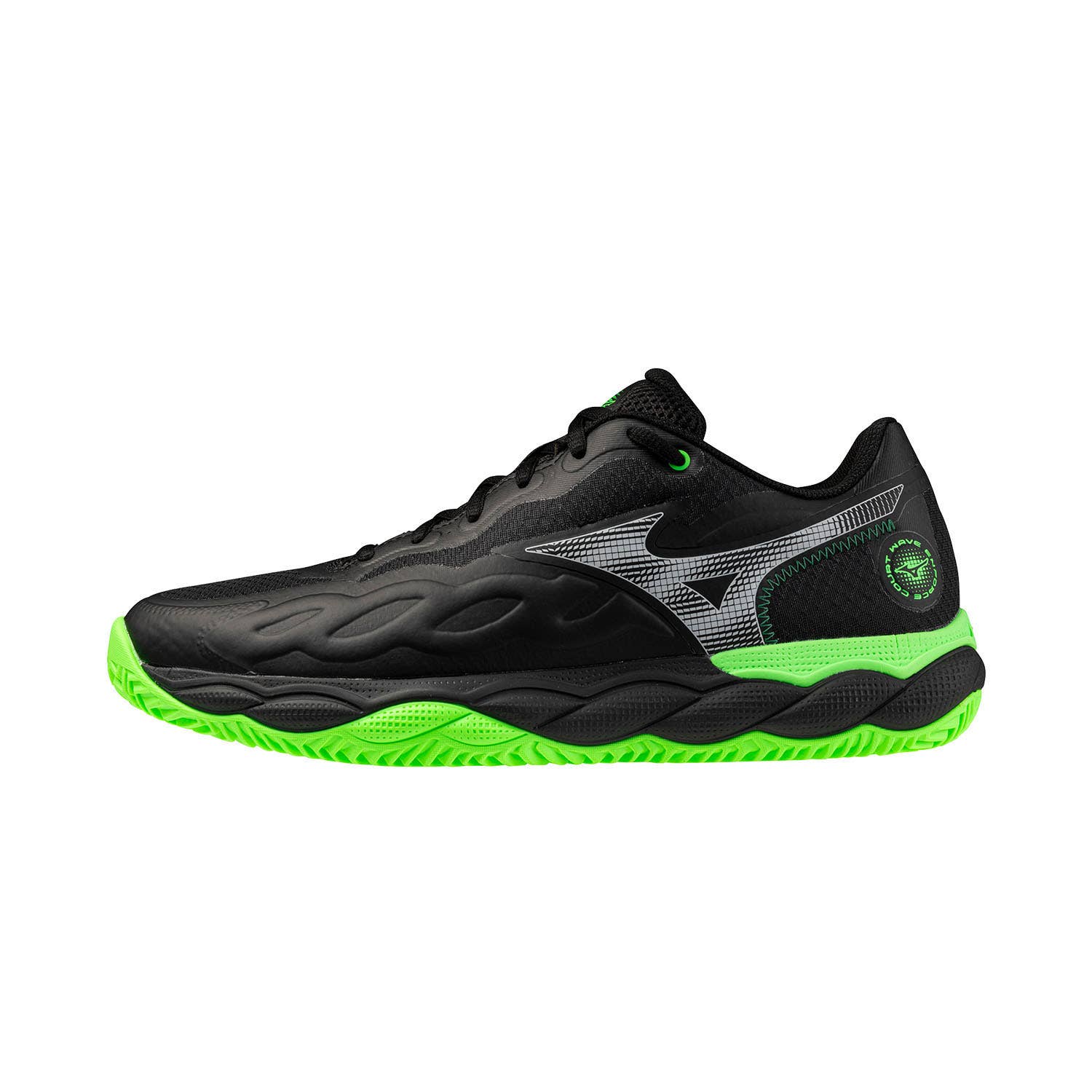 MIZUNO WAVE ENFORCE COURT PADEL BLACK/GREEN 61GB2437