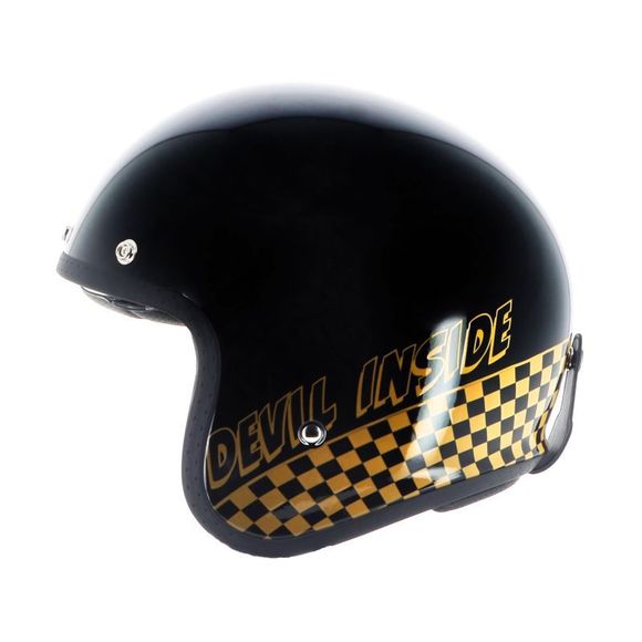 Helstons DEVIL jet helmet - BlackRef: HS1343