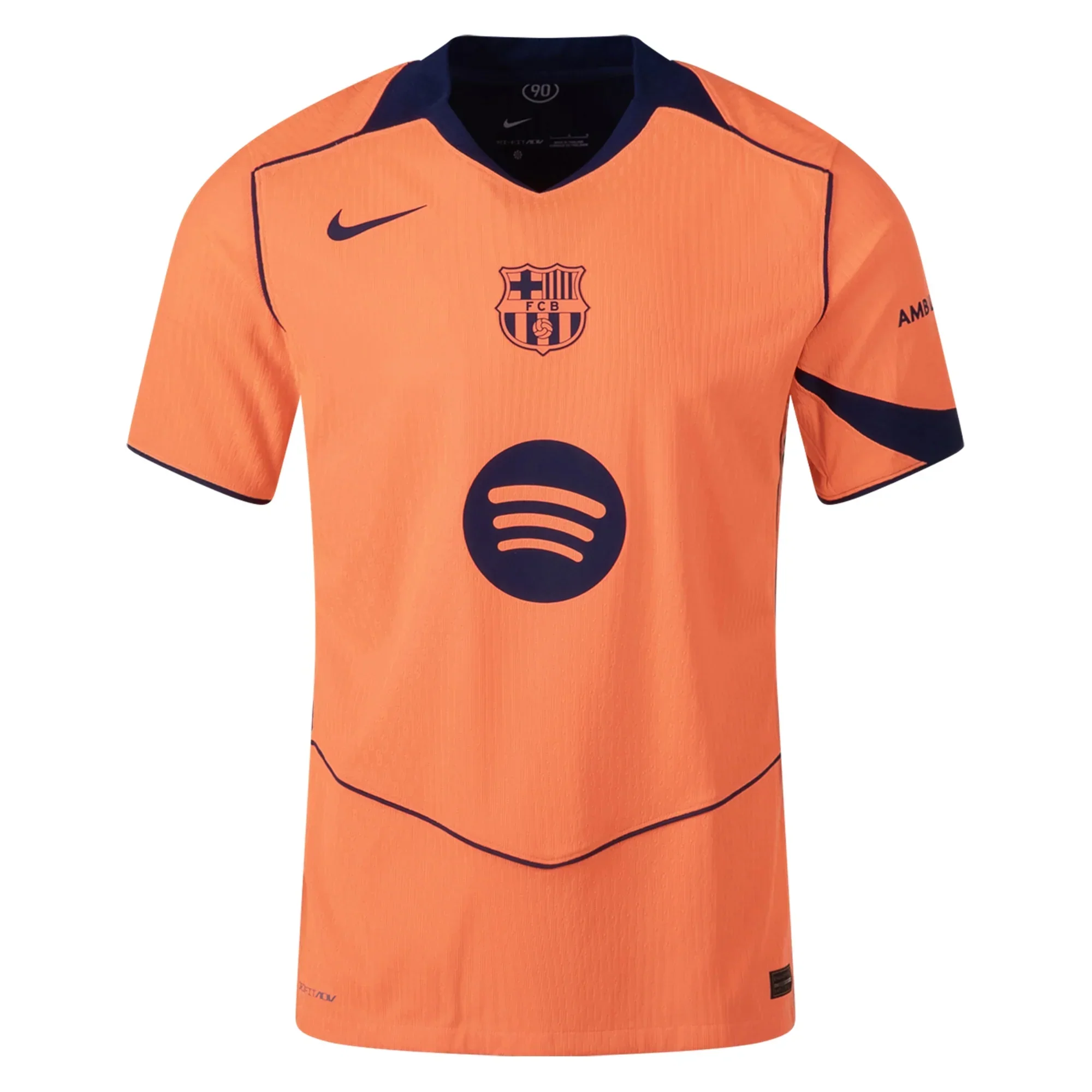 FC Barcelona Authentic Third T90 Jersey 25/26 (Bright Mango/Midnight Navy)
