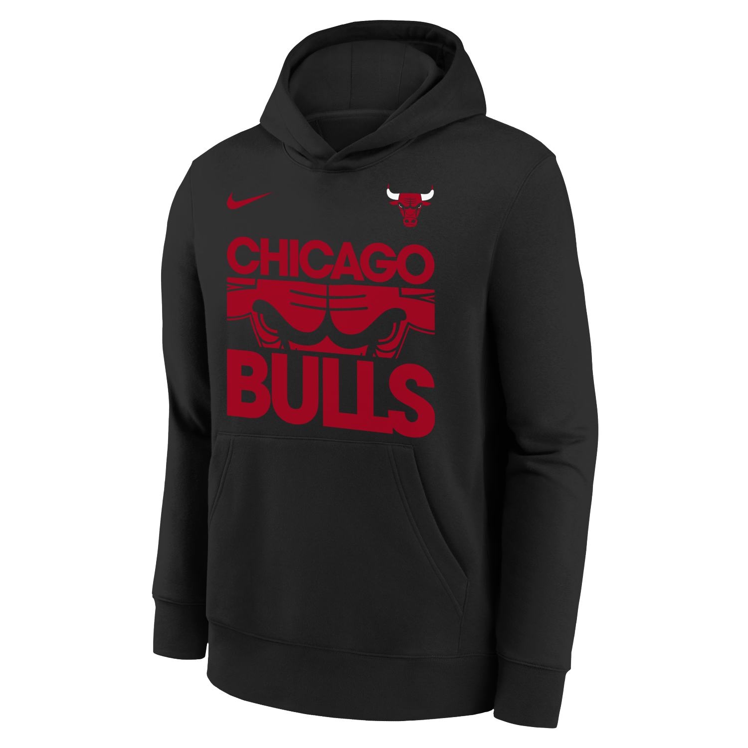 Chicago Bulls NBA Courtside Nike Club Hoodie Black (YOUTH)