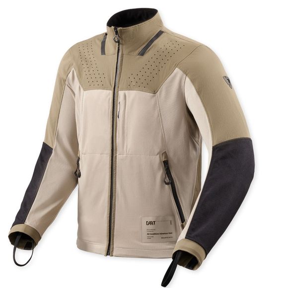 Motorcycle jacket Rev it Territory 2 - Beige / GreenRef: RI1704