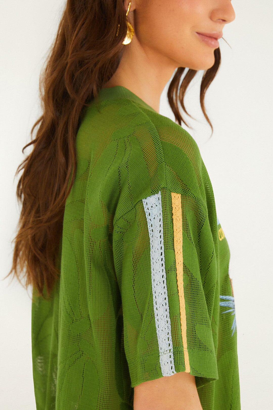 Green Brasil Samba Lace T-Shirt