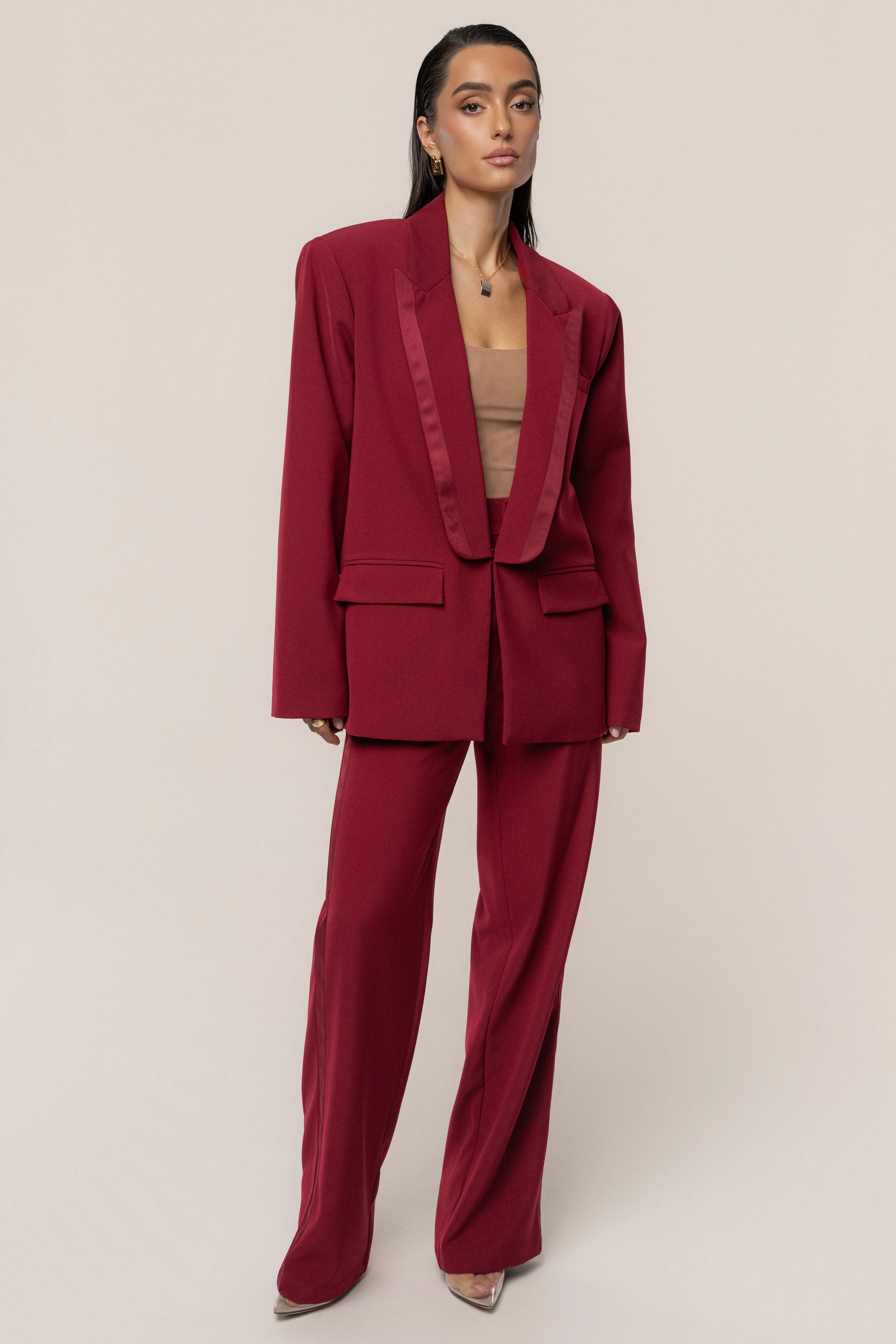 Burgundy Suite Life Woven Pant