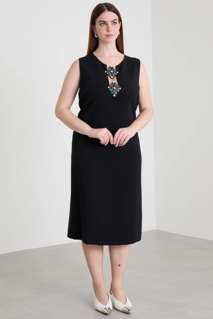 Cady dress with stones - BLACK